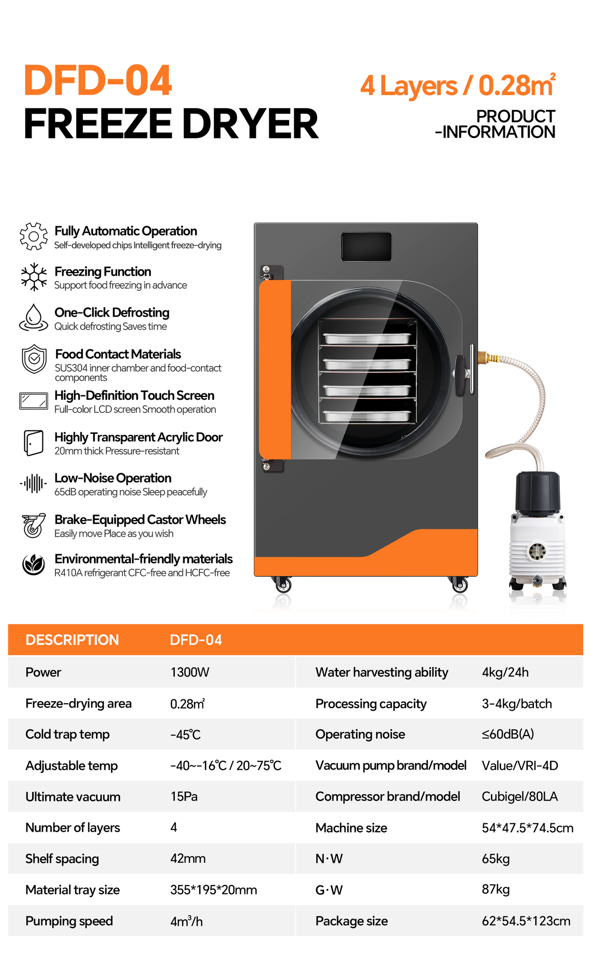 Dalle DFD-04 Home Freeze Dryer