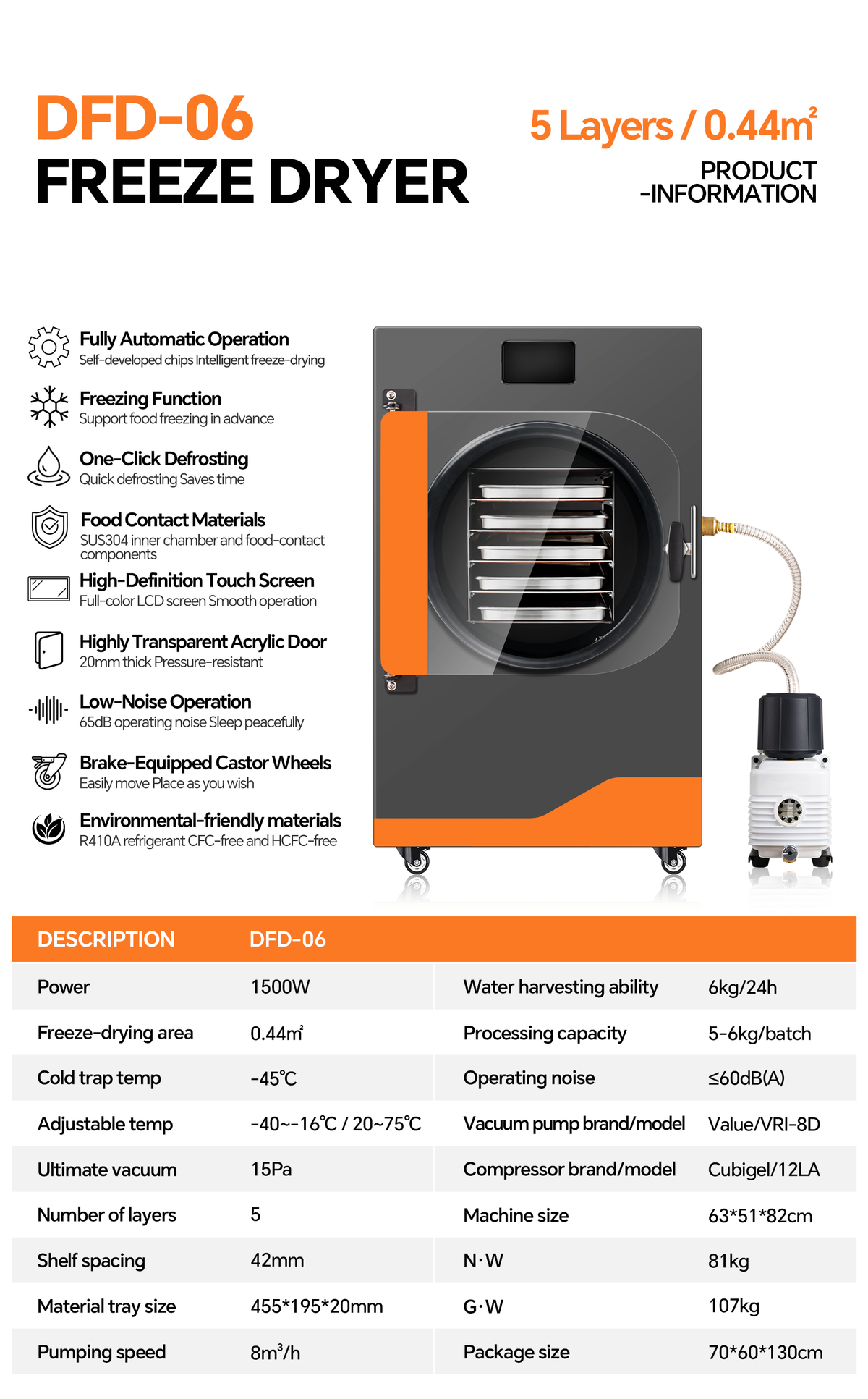Dalle DFD-06 Home Freeze Dryer