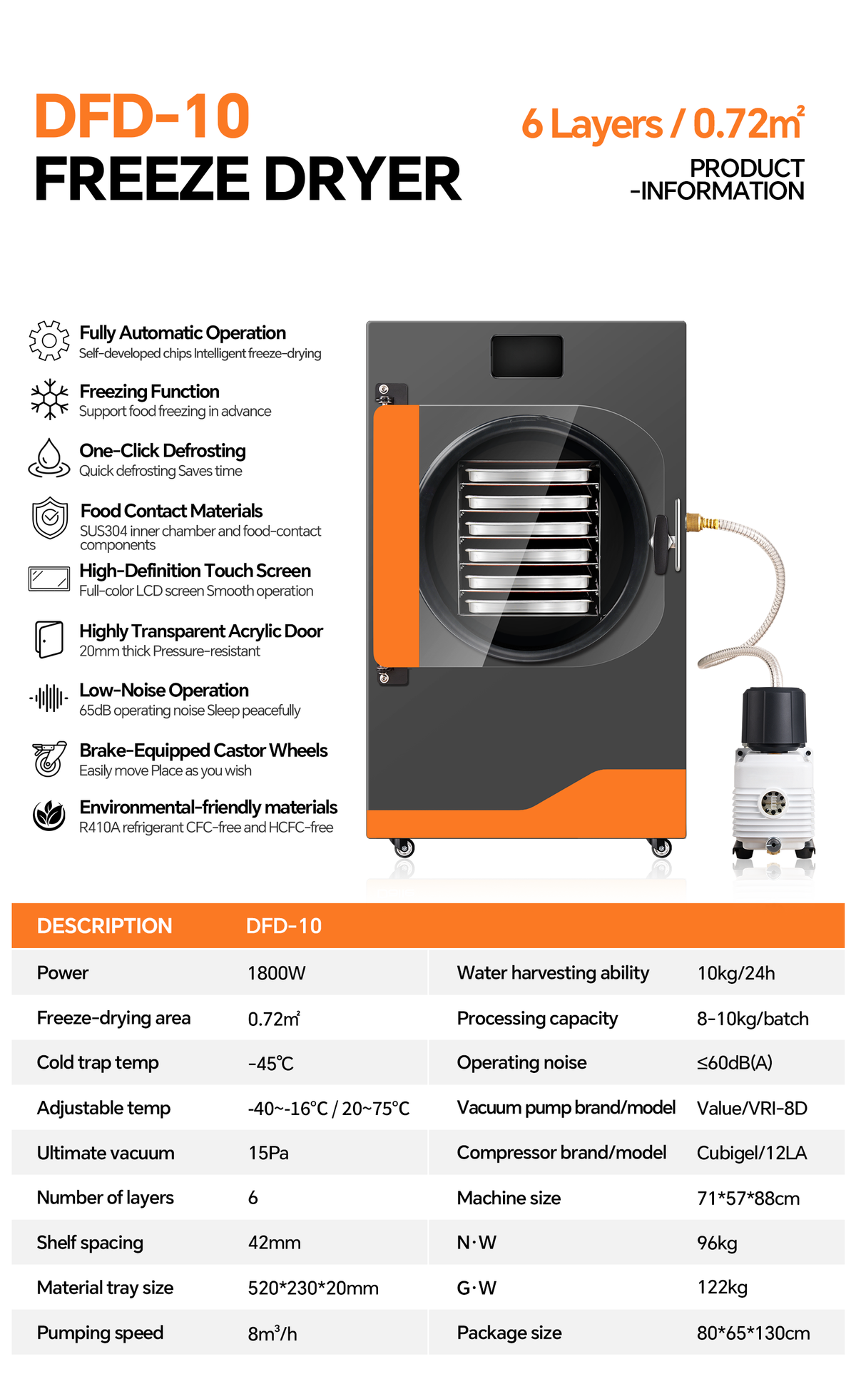 Dalle DFD-10 Home&Commercial Freeze Dryer